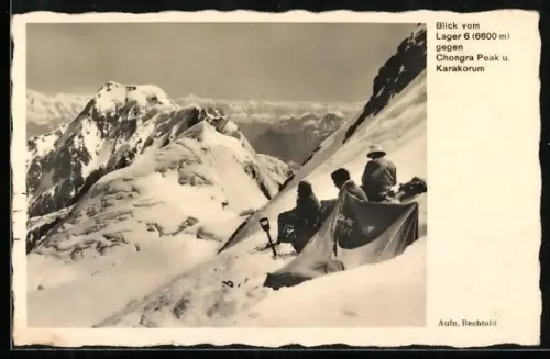 AK Blick vom Lager 6 gegen Chongra Peak und Karakorum, Expedition