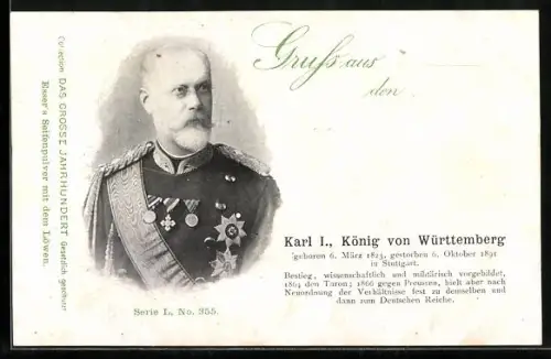 AK Karl I., König von Württemberg