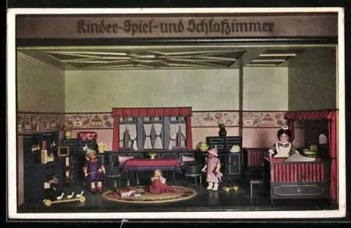 AK Offenbach am Main, Puppenhaus auf der Naphtol AS-Ausstellung der Chem. Fabrik Griesheim Elektron