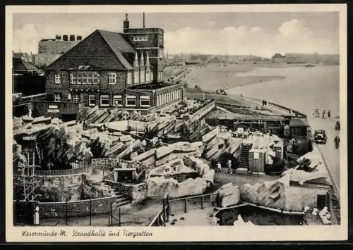 AK Wesermünde, Strandhalle und Tiergarten