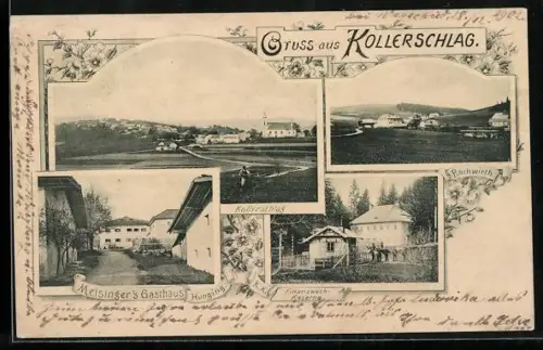 AK Kollerschlag, Meisinger`s Gasthaus Junging, Bachwirth, Finanzwach-Kaserne