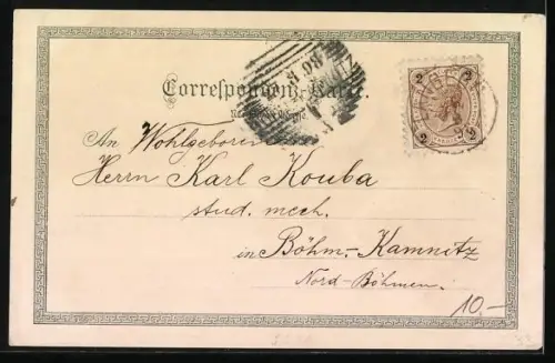 Lithographie Heidenreichstein, Schloss, Margilt-Höhe, Gesamtansicht