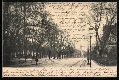 AK Berlin-Pankow, Breitestrasse mit Blick zu einem Tumgebäude