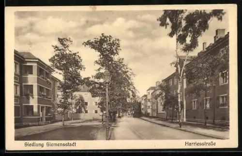 AK Berlin-Siemensstadt, Partie in der Harriesstrasse