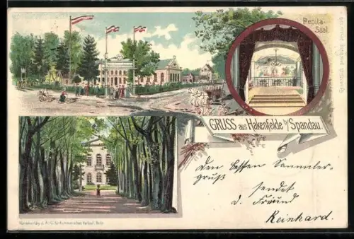 Lithographie Berlin-Hakenfelde, Pepita-Ruh, Pepita-Saal