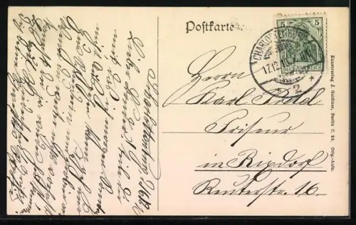 AK Berlin-Charlottenburg, Bleibtreustrasse, Ecke Kurfürstendamm, Geschäft von Richter & Franke