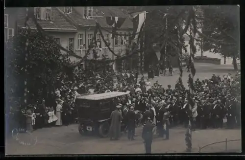 Foto-AK Neuruppin, Besuch des Kronprinzen Wilhelm