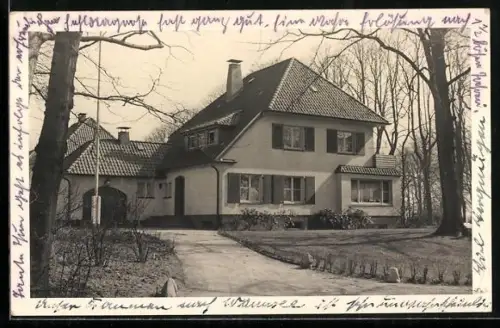Foto-AK Hamburg-Blankenese, Villa mit Garten