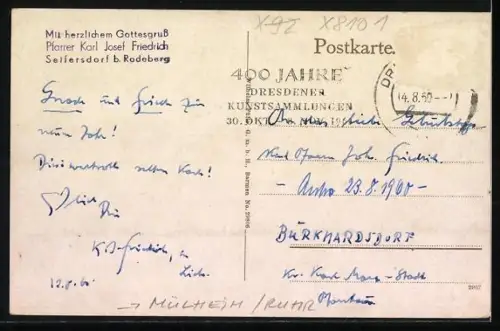 AK Mülheim /Ruhr, Gasthaus Tersteegens Pilgerhütte mit Grünanlagen