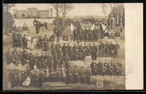 Foto-AK Zittau, Regimentsfoto der Reserve der 8. Comp. Kgl. Sächs. Inf. Reg. Nr. 102