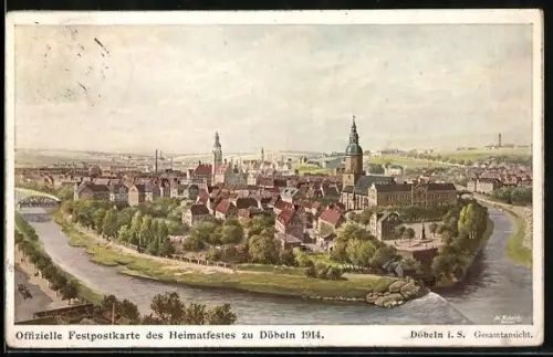 AK Döbeln i. S., Gesamtansicht