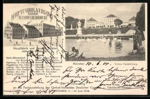 AK Bünde, Tabakfabrik und Versand von Althoff & Reinboldt