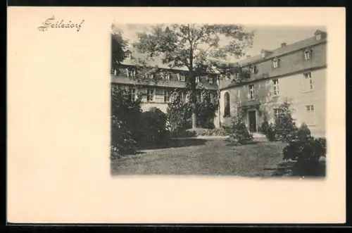 AK Geilsdorf, Wasserschloss mit Grünanlagen