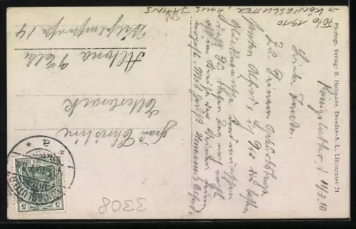 Foto-AK Königslutter, Haus Jahns mit Gästen