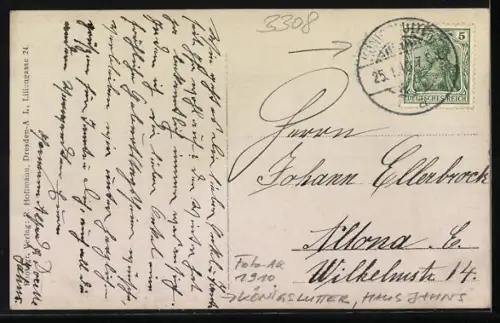 Foto-AK Königslutter, Haus Jahns, 1910