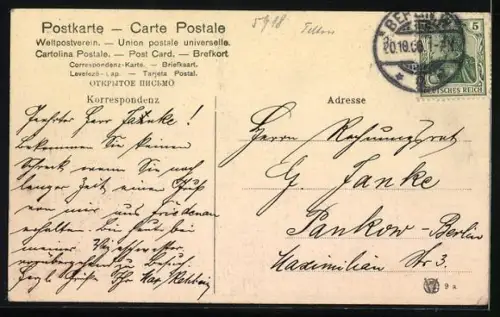 AK Berlin-Friedenau, Teilansicht von der Rembrandtstrasse