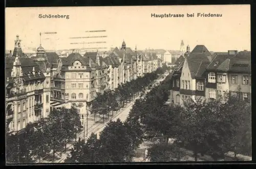 AK Berlin-Friedenau, Hauptstrasse aus der Vogelschau