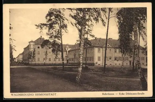 AK Berlin-Siemensstadt, Rohrdamm-Ecke Dihlmann-Strasse, Panorama