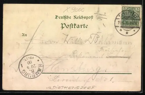 Lithographie Chemnitz, Gasthof zum Chemnitztal, Concert-Garten