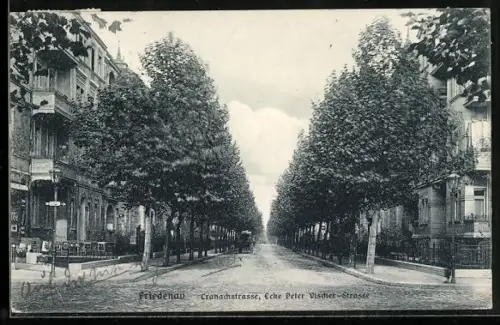 AK Berlin-Friedenau, Cranachstrasse Ecke Peter Vischer-Strasse mit Geschäft