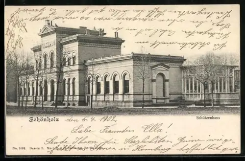 AK Schönholz / Pankow, Partie am Gasthof Schützenhaus