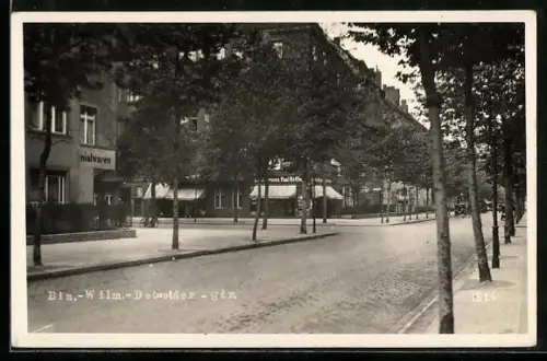Foto-AK Berlin-Wilmersdorf, Geschäft von Paul Höffler in der Detmolder Strasse
