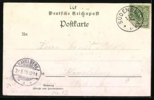 Lithographie Berlin-Tempelhof, Gasthaus auf der Marienhöhe