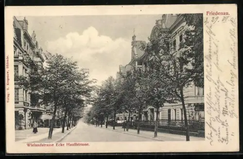 AK Berlin-Friedenau, Wielandstrasse Ecke Hauffstrasse