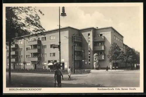 AK Berlin-Reinickendorf, Residenz-Strasse Ecke Berner Strasse