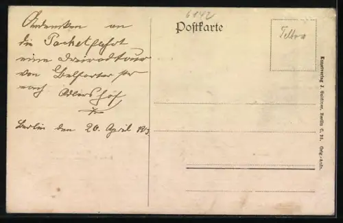 AK Berlin-Adlershof, Bismarckstrasse mit Gasthaus, Kirche, Postamt Radickestrasse