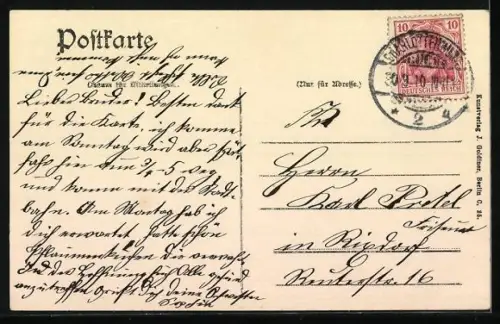 AK Berlin-Charlottenburg, Mommsenstrasse mit Lebensmittelgeschäft von Julius Marx