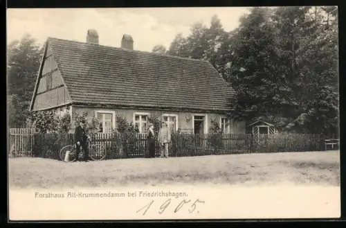 AK Berlin-Friedrichshagen, Forsthaus Alt-Krummendamm, Krummendammer Heide