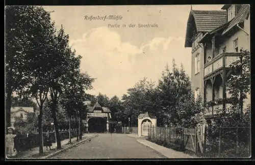AK Rahnsdorf-Mühle, Partie in der Seestrasse