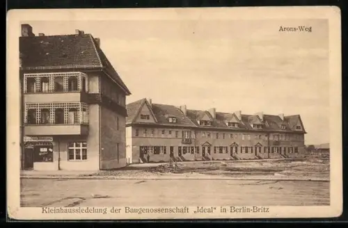 AK Berlin-Britz, Kleinhaussiedlung der Baugenossenschaft Ideal, Arons-Weg