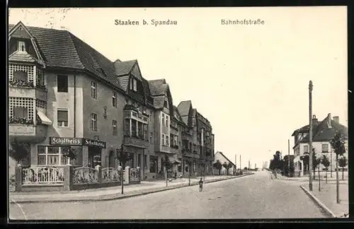 AK Staaken / Spandau, Bahnhofstrasse