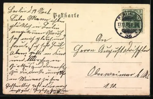 AK Berlin-Rixdorf, Partie in der Heidelbergerstrasse