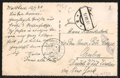 AK Waldbach /Ost-Steiermark, Panorama mit Kirche