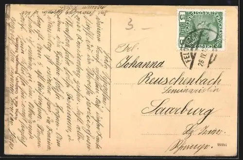 AK Feldkirch, Marktgasse mit Arkaden und Brunnen