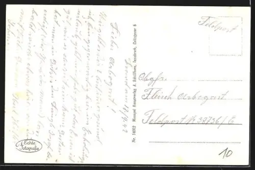 AK Brand im Brandner Tal, Pension Beck mit Gebirgspanorama