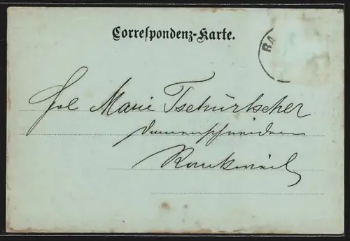 Mondschein-AK Brand, Talansicht aus der Vogelschau