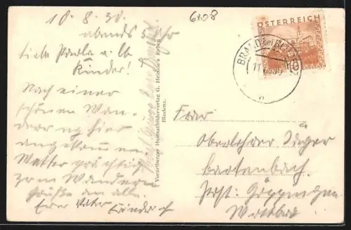 AK Brand, Kirche vor Bergkulisse