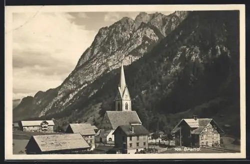 AK Brand /Vorarlberg, Blick auf die Kirche