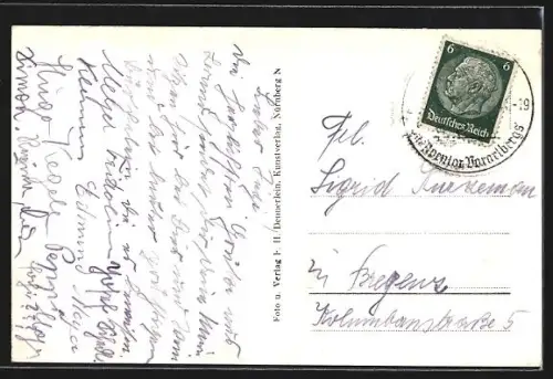 AK Brand bei Bludenz, Ort mit Gehöften und Weide