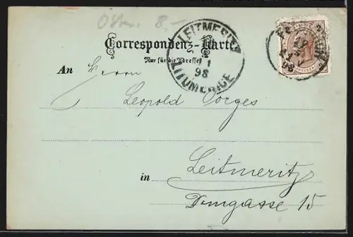 Mondschein-AK Feldkirch, Panorama vor Bergkulisse