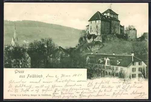 AK Feldkirch, Blick auf die Burg