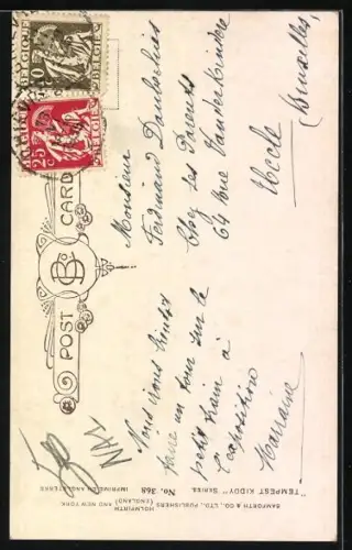 Künstler-AK Douglas Tempest: Kleines Kind mit einem Set von Golfschlägern