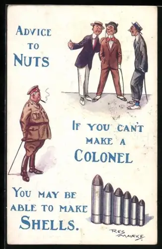 Künstler-AK Maurice: Wer es nicht zum Offizier schafft, kann immer noch Munition herstellen