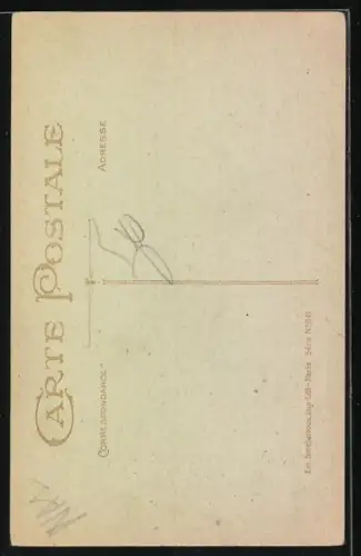 Künstler-AK Griff: Mann im weissen Anzug flirtet mit einer Fischerin