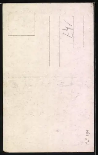 Künstler-AK Franz Kuderna: Eine Dame erwartet den Briefträger