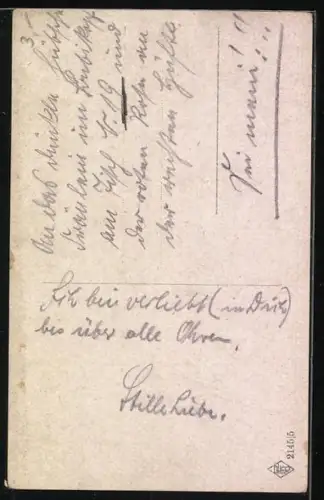 Künstler-AK Jack Number: Einbrecher auf einem Baum wird durch den Mond enttarnt, Gendarm ist schon unterwegs